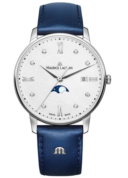 Review Maurice Lacroix Eliros Moonphase EL1096-SS001-150-1 mens watch sale